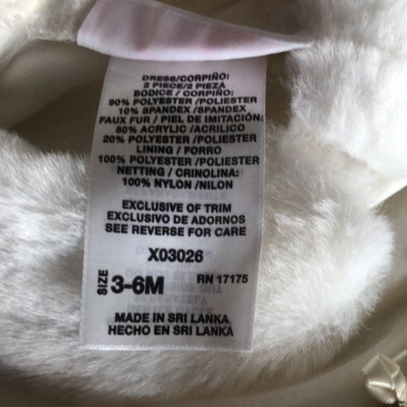 Baby girls size 3 to 6 month, Bonnie baby off-white holiday dress Christmas - Picture 9 of 10